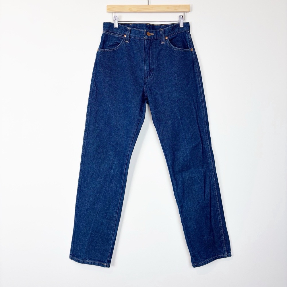 WRANGLER MEN'S 13MWZPW Cowboy Cut Original Fit‎ Prewashed Jeans 30x32 Dark Blue